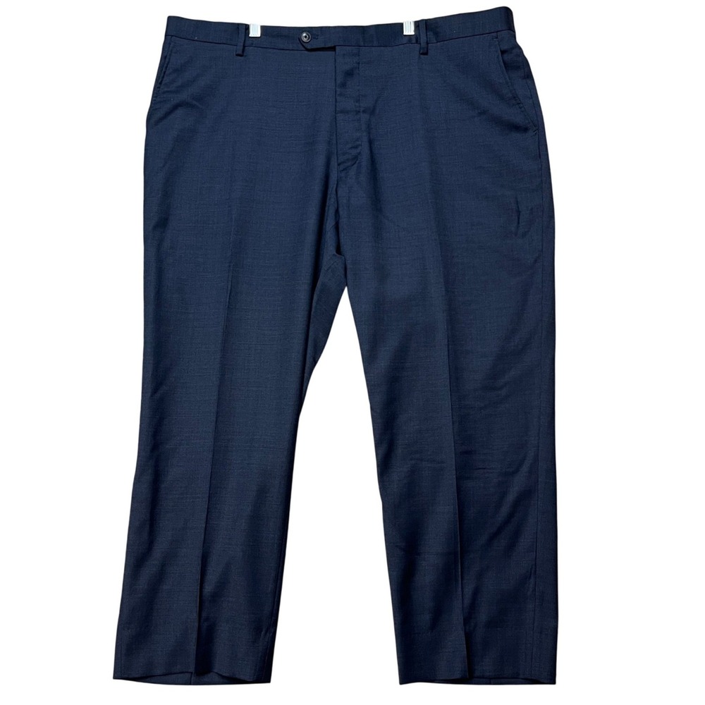 Jos. A. Bank 1905 Collection Pants Men 42R Navy Blue‎ Wool Blend Flat Front EUC